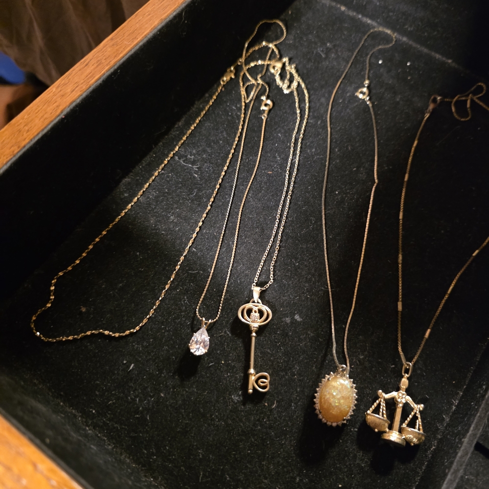 Beautiful Gold Necklace Bundle Untested - image 1